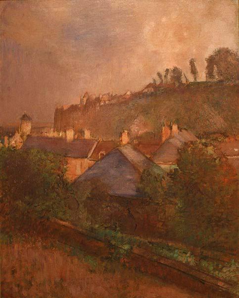 Edgar Degas Houses at the Foot of a Cliff